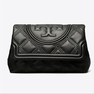 Tory Burch Fleming Soft Quilted Leather Clutch